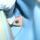 LOUIS VUITTON Monogram Vernis Bedford Hand Bag Baby Blue M91007 LV Auth 150704-12