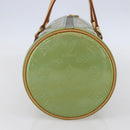 LOUIS VUITTON Monogram Vernis Bedford Hand Bag Baby Blue M91007 LV Auth 150704-3