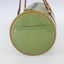 LOUIS VUITTON Monogram Vernis Bedford Hand Bag Baby Blue M91007 LV Auth 150704-4