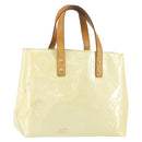 LOUIS VUITTON Monogram Vernis Reade PM Hand Bag Perle M91336 LV Auth 150707-1