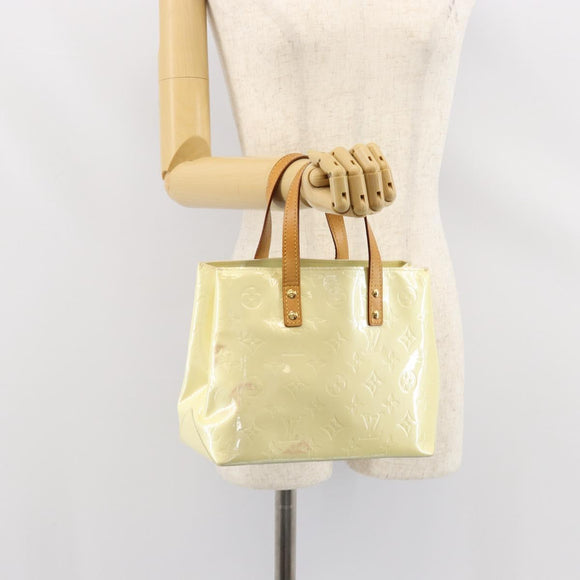 LOUIS VUITTON Monogram Vernis Reade PM Hand Bag Perle M91336 LV Auth 150707