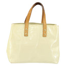 LOUIS VUITTON Monogram Vernis Reade PM Hand Bag Perle M91336 LV Auth 150707-2