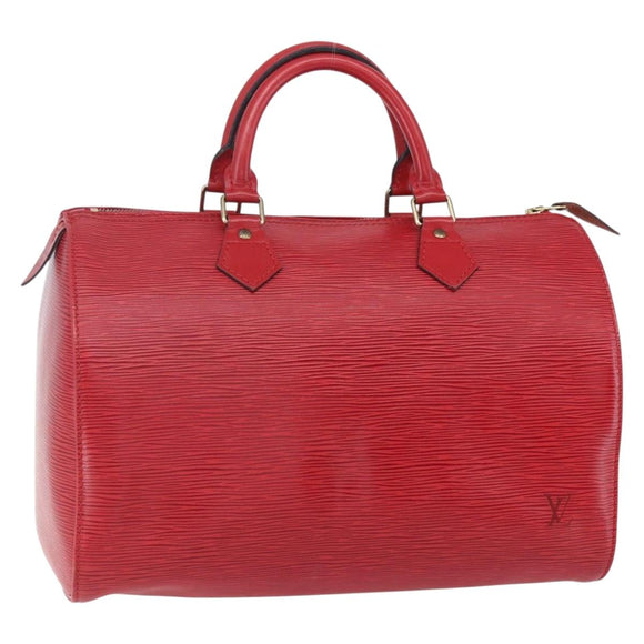 LOUIS VUITTON Epi Speedy 30 Hand Bag Castilian Red M43007 LV Auth 150715