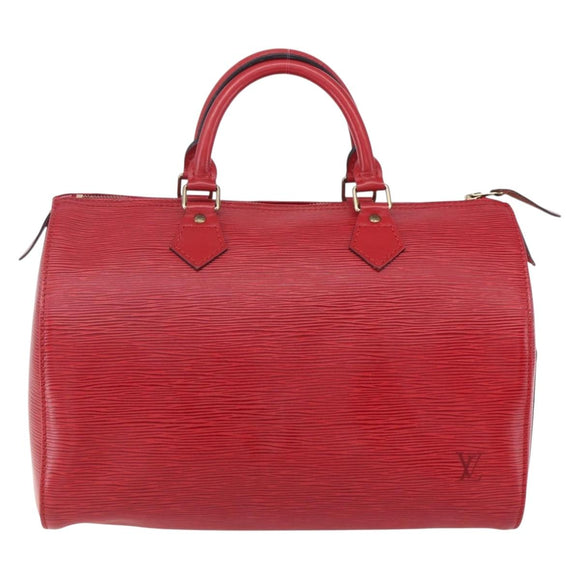 LOUIS VUITTON Epi Speedy 30 Hand Bag Castilian Red M43007 LV Auth 150715