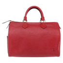 LOUIS VUITTON Epi Speedy 30 Hand Bag Castilian Red M43007 LV Auth 150715-2