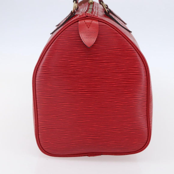 LOUIS VUITTON Epi Speedy 30 Hand Bag Castilian Red M43007 LV Auth 150715