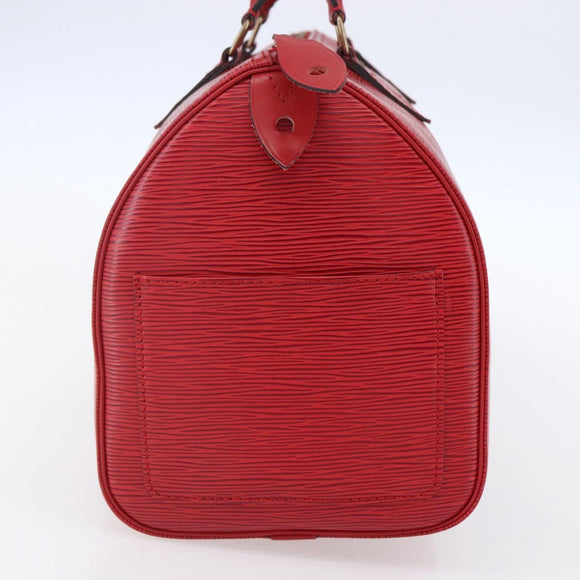 LOUIS VUITTON Epi Speedy 30 Hand Bag Castilian Red M43007 LV Auth 150715