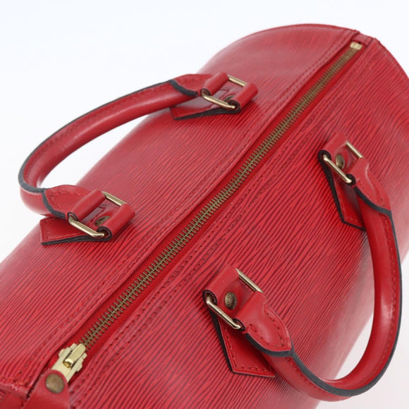 LOUIS VUITTON Epi Speedy 30 Hand Bag Castilian Red M43007 LV Auth 150715