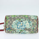 GUCCI GG Supreme Botanical Hand Bag PVC 2way Beige Gold 546314 Auth 150720-11