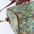 GUCCI GG Supreme Botanical Hand Bag PVC 2way Beige Gold 546314 Auth 150720-14