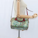 GUCCI GG Supreme Botanical Hand Bag PVC 2way Beige Gold 546314 Auth 150720-22