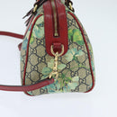 GUCCI GG Supreme Botanical Hand Bag PVC 2way Beige Gold 546314 Auth 150720-4