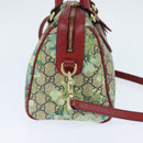 GUCCI GG Supreme Botanical Hand Bag PVC 2way Beige Gold 546314 Auth 150720-5