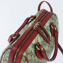 GUCCI GG Supreme Botanical Hand Bag PVC 2way Beige Gold 546314 Auth 150720-6