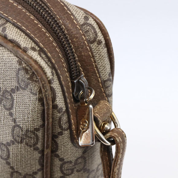 GUCCI GG Supreme Shoulder Bag PVC Leather Beige Gold 007 904 0014 Auth 150722