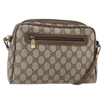 GUCCI GG Supreme Shoulder Bag PVC Leather Beige Gold 007 904 0014 Auth 150722