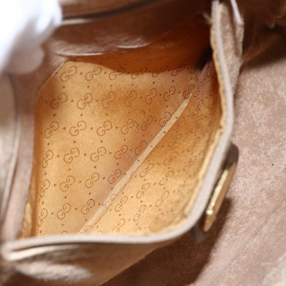 GUCCI GG Supreme Shoulder Bag PVC Leather Beige Gold 007 904 0014 Auth 150722