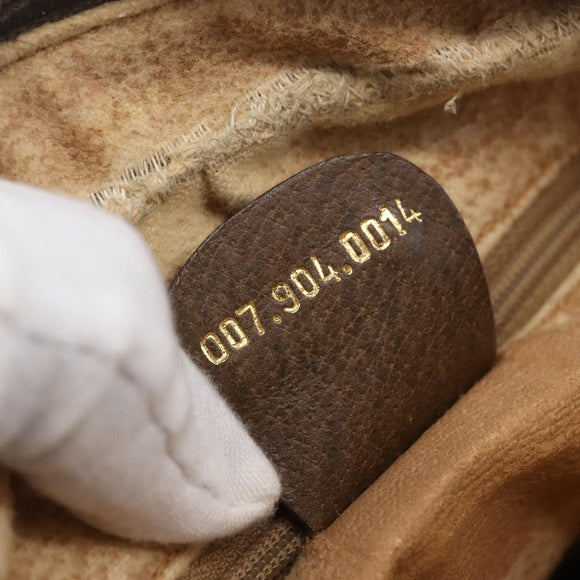 GUCCI GG Supreme Shoulder Bag PVC Leather Beige Gold 007 904 0014 Auth 150722