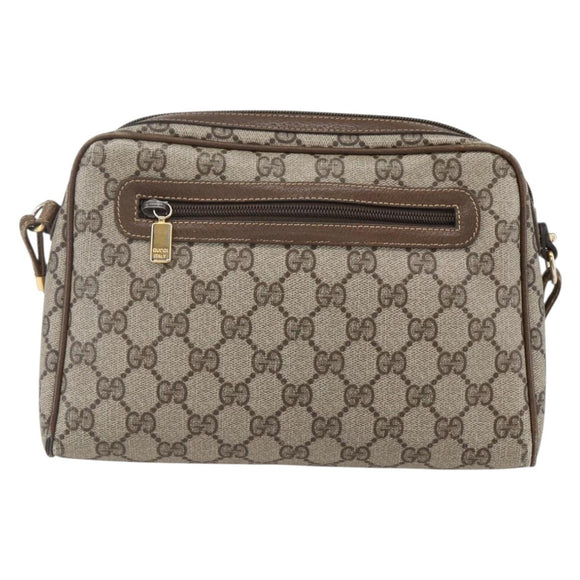 GUCCI GG Supreme Shoulder Bag PVC Leather Beige Gold 007 904 0014 Auth 150722