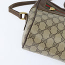 GUCCI GG Supreme Web Sherry Line Bag PVC Beige Gold 001 113 6472 Auth 150723-10
