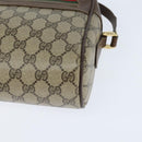 GUCCI GG Supreme Web Sherry Line Bag PVC Beige Gold 001 113 6472 Auth 150723-11