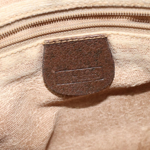 GUCCI GG Supreme Web Sherry Line Bag PVC Beige Gold 001 113 6472 Auth 150723