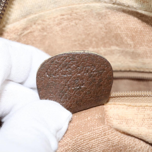 GUCCI GG Supreme Web Sherry Line Bag PVC Beige Gold 001 113 6472 Auth 150723