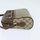 GUCCI GG Supreme Web Sherry Line Bag PVC Beige Gold 001 113 6472 Auth 150723-4