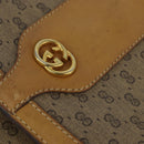 GUCCI Micro GG Supreme Shoulder Bag PVC Beige Gold Auth 150726-17