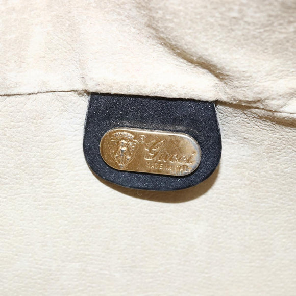 GUCCI Micro GG Supreme Shoulder Bag PVC Black Gold 001 37 0443 Auth 150727