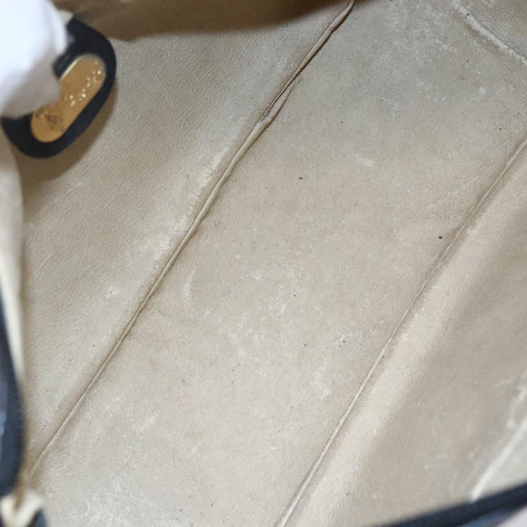 GUCCI Micro GG Supreme Shoulder Bag PVC Black Gold 001 37 0443 Auth 150727