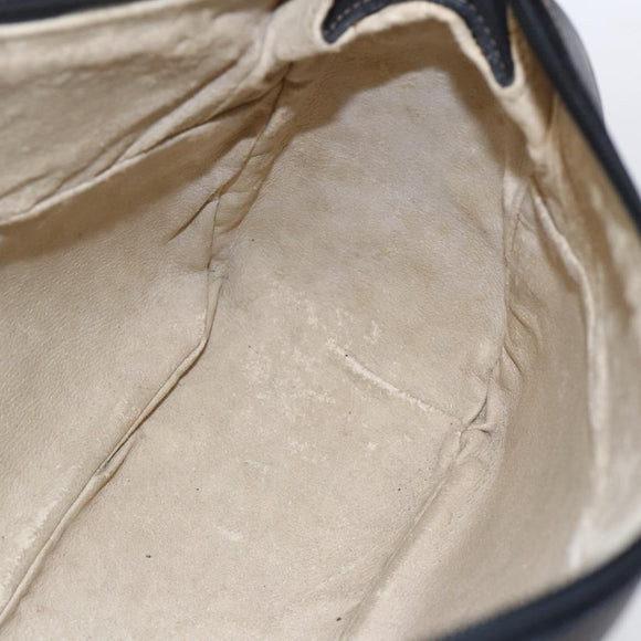 GUCCI Micro GG Supreme Shoulder Bag PVC Black Gold 001 37 0443 Auth 150727