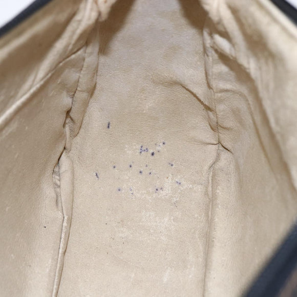 GUCCI Micro GG Supreme Shoulder Bag PVC Black Gold 001 37 0443 Auth 150727