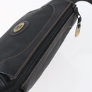 GUCCI Micro GG Supreme Shoulder Bag PVC Black Gold 001 37 0443 Auth 150727-6