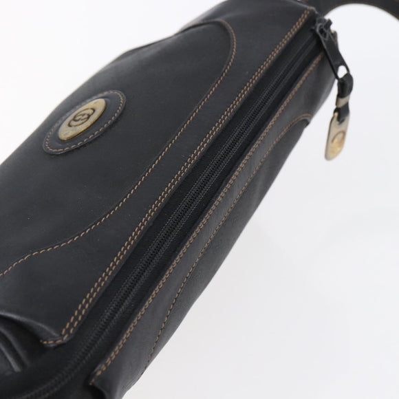 GUCCI Micro GG Supreme Shoulder Bag PVC Black Gold 001 37 0443 Auth 150727