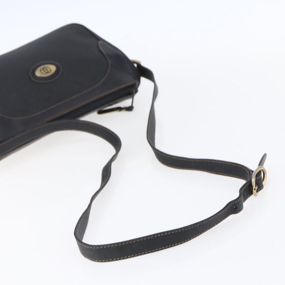 GUCCI Micro GG Supreme Shoulder Bag PVC Black Gold 001 37 0443 Auth 150727