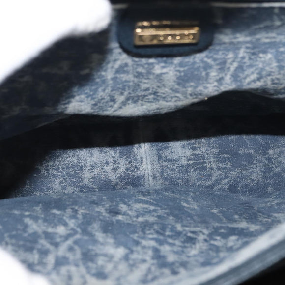 GUCCI GG Supreme Shoulder Bag PVC Navy Gold 000 46 4857 Auth 150729