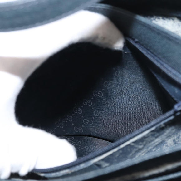 GUCCI GG Supreme Shoulder Bag PVC Navy Gold 000 46 4857 Auth 150729