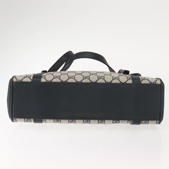 GUCCI GG Supreme Shoulder Bag PVC Navy Gold 000 46 4857 Auth 150729