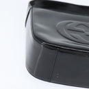 GUCCI Soho Hand Bag Enamel Black Silver Auth 150731-9