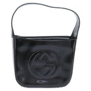 GUCCI Soho Hand Bag Enamel Black Silver Auth 150731-13