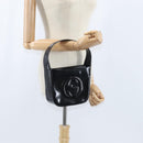 GUCCI Soho Hand Bag Enamel Black Silver Auth 150731-20