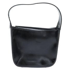 GUCCI Soho Hand Bag Enamel Black Silver Auth 150731 - 0