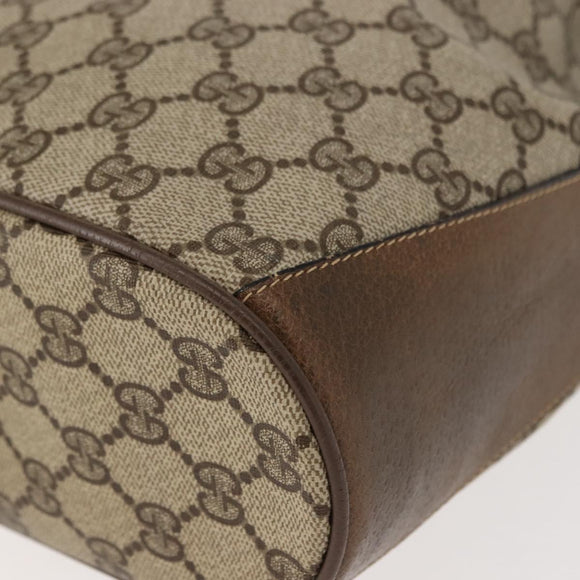 GUCCI GG Supreme Web Sherry Line Shoulder Bag PVC Beige 41 02 034 Auth 150733