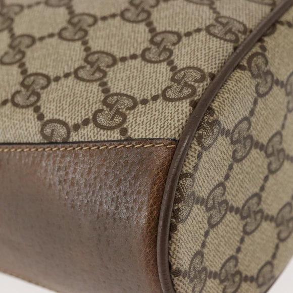 GUCCI GG Supreme Web Sherry Line Shoulder Bag PVC Beige 41 02 034 Auth 150733