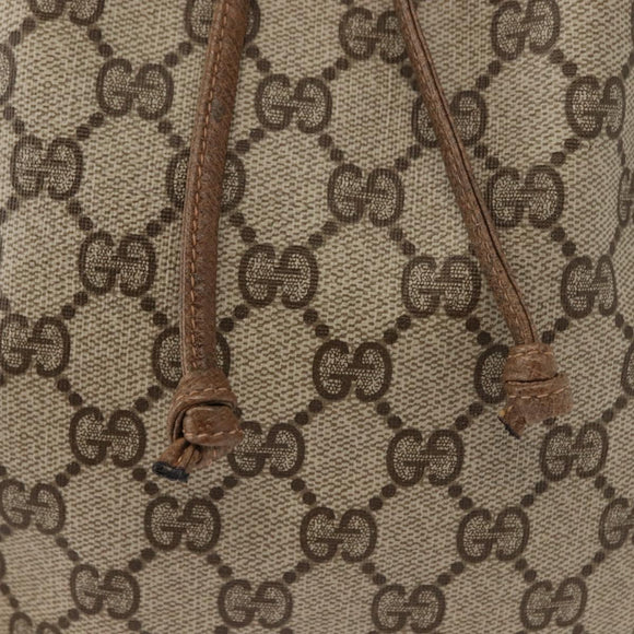 GUCCI GG Supreme Web Sherry Line Shoulder Bag PVC Beige 41 02 034 Auth 150733