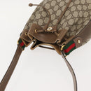 GUCCI GG Supreme Web Sherry Line Shoulder Bag PVC Beige 41 02 034 Auth 150733-6