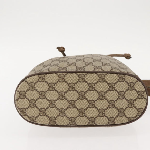 GUCCI GG Supreme Web Sherry Line Shoulder Bag PVC Beige 41 02 034 Auth 150733