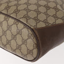 GUCCI GG Supreme Web Sherry Line Shoulder Bag PVC Beige 164 02 034 Auth 150734-11