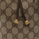 GUCCI GG Supreme Web Sherry Line Shoulder Bag PVC Beige 164 02 034 Auth 150734-14
